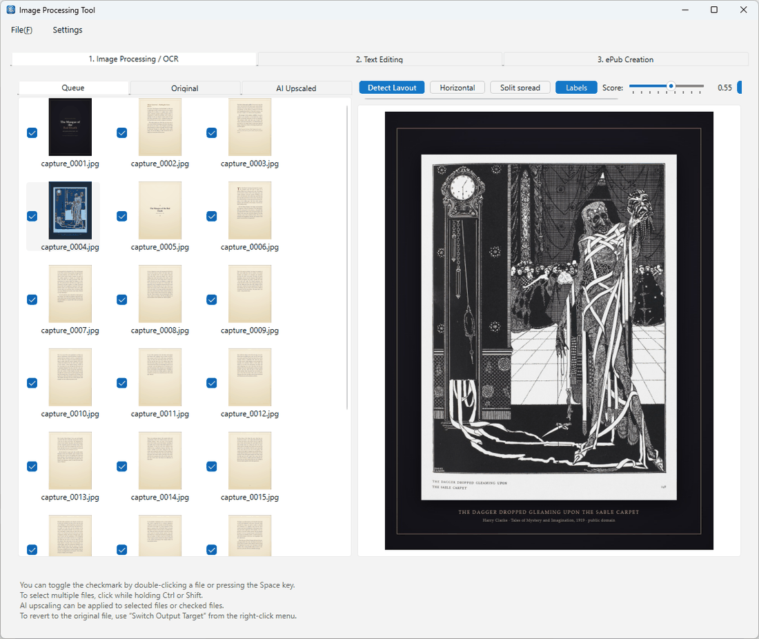Image Processing Tool — Image Processing / OCR tab